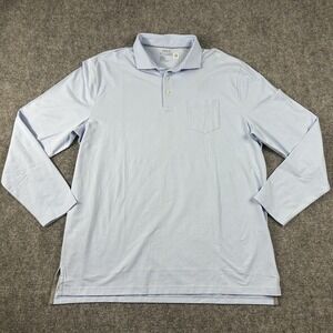 Polo Ralph Lauren Polo Shirt Mens XL Blue Long Sleeve Performance Golf Stretch